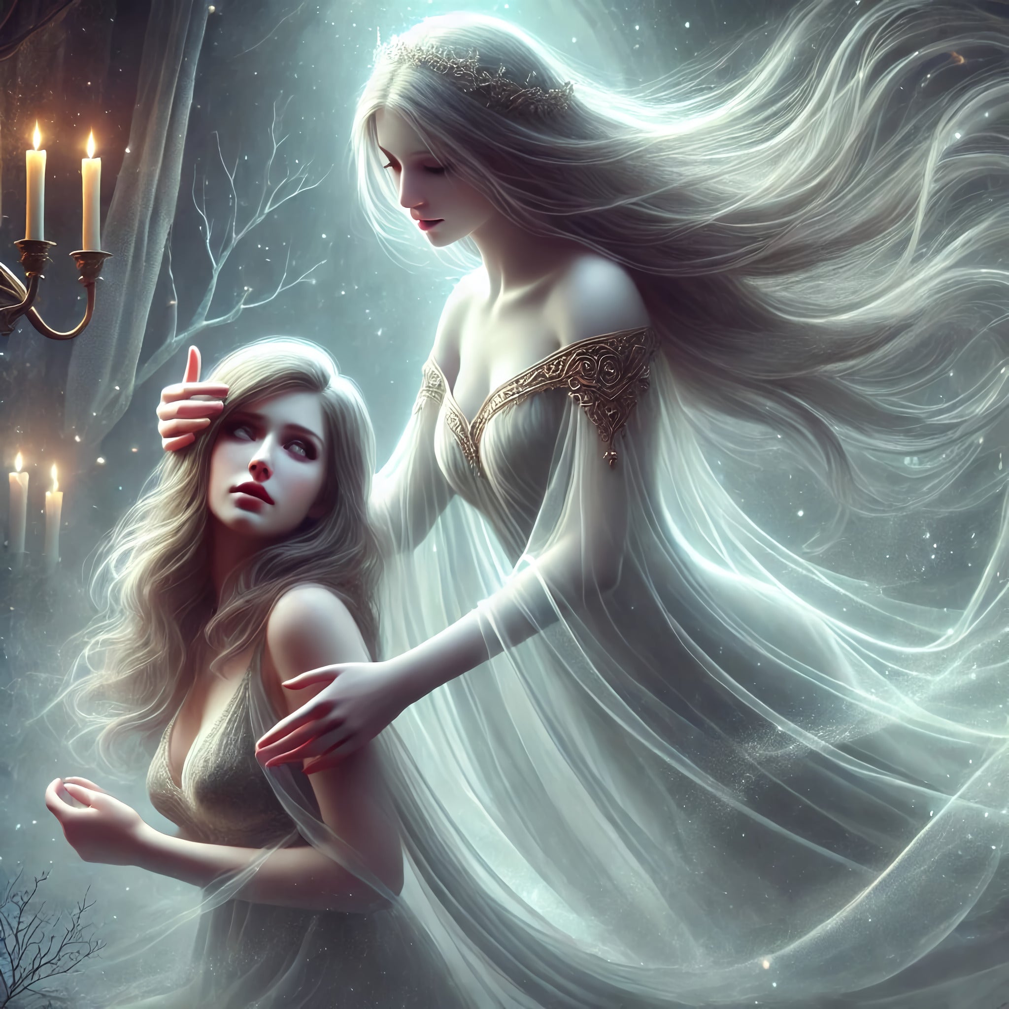 Framed Freya Norse goddess wall art depicting a blessing of love and devotion