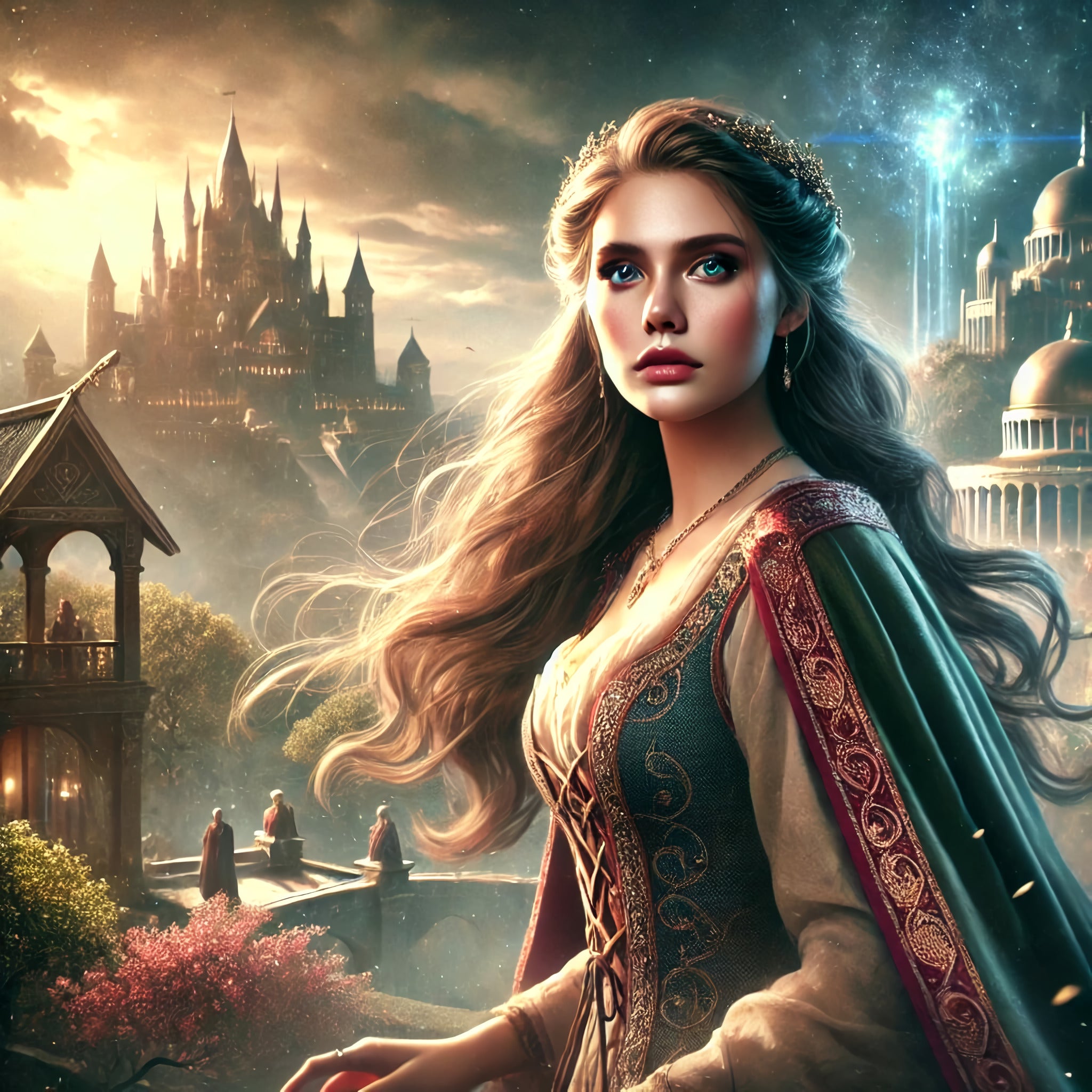 Framed Freya Norse goddess wall art depicting love, beauty, and strength