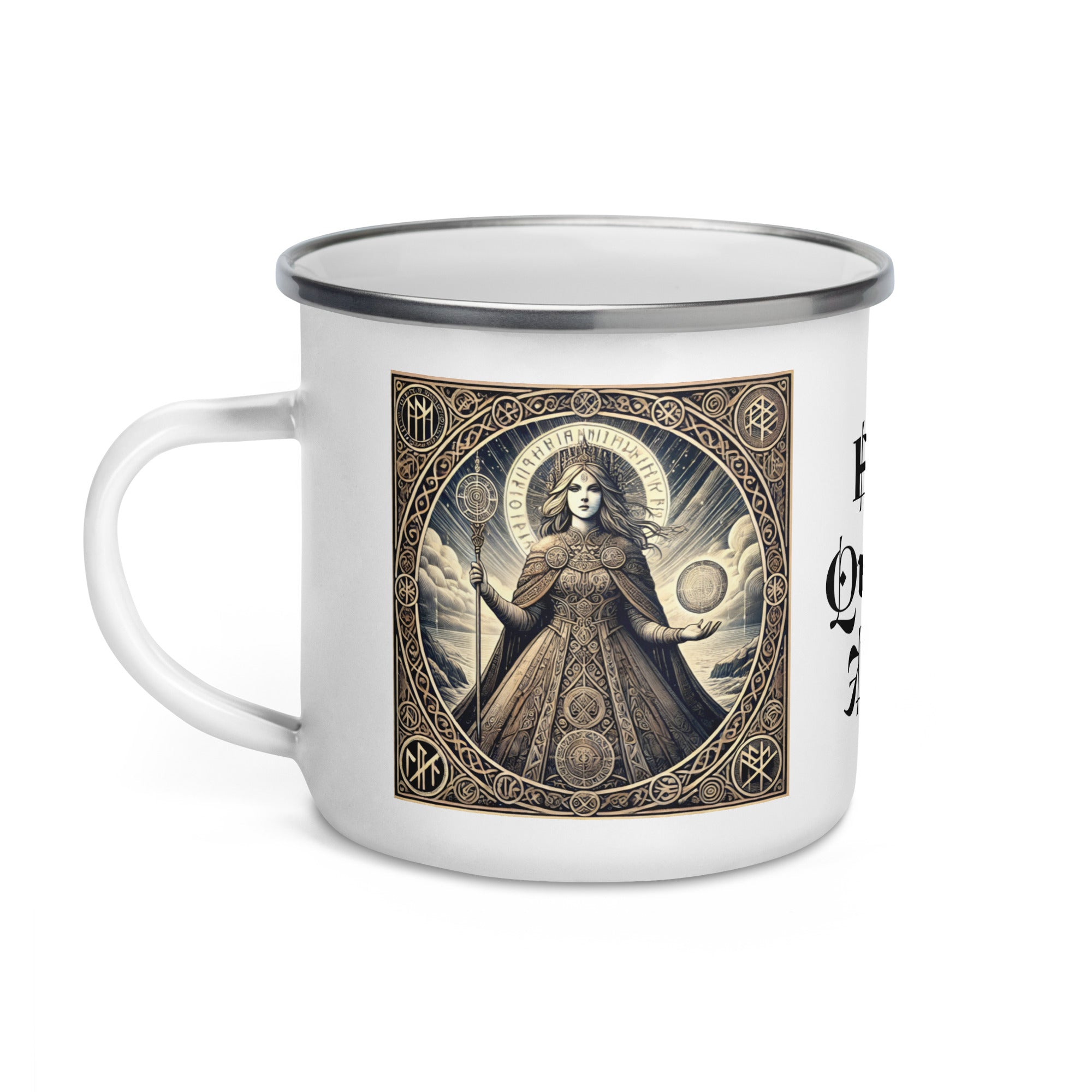 Viking mythology art print of Frigga, Norse goddess of destiny and protection, framed wall art