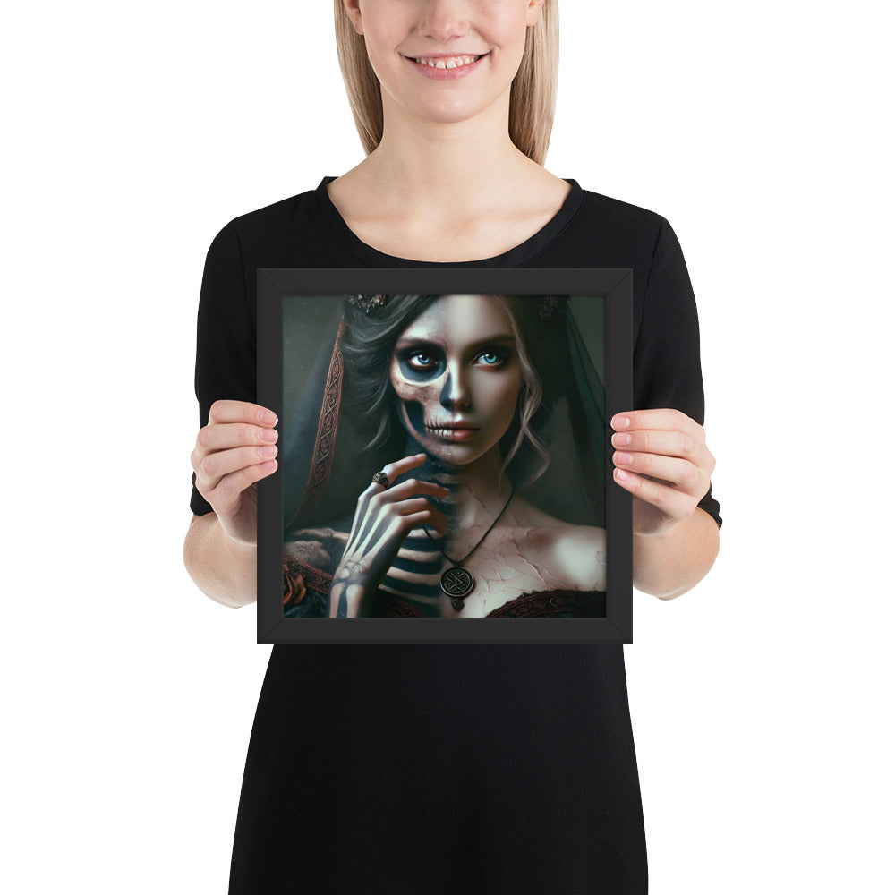 Nordic mythology art print with Hel representing mortality and duality