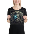 Dark Scandinavian wall art inspired by Odin and ancient runes