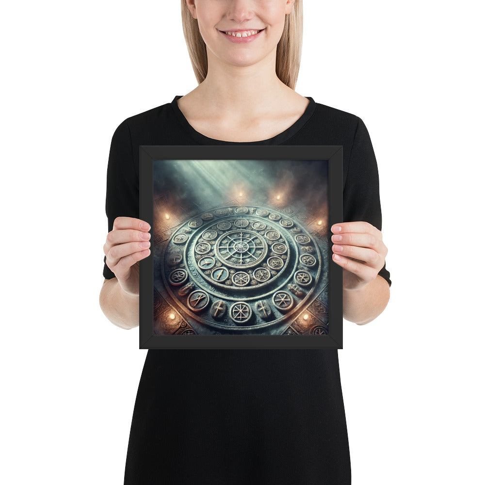 Scandinavian runic wall art representing protection and ancient knowledge
