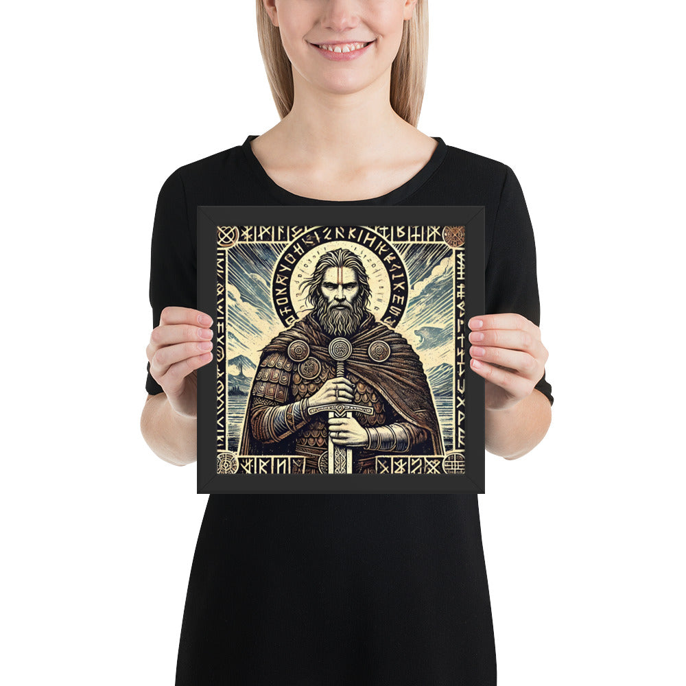 Nordic mythology décor featuring Tyr, one-handed god of law and divine duty