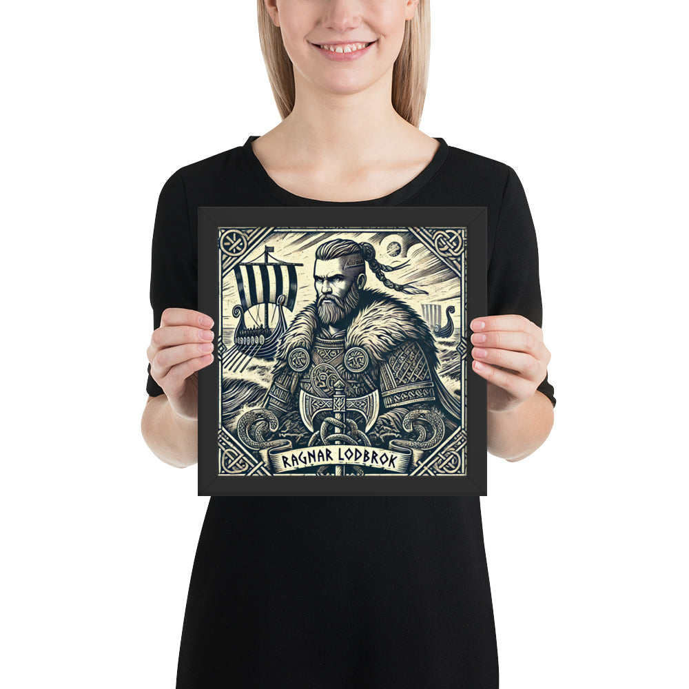 Viking history décor featuring Ragnar Lodbrok, iconic Norse warrior and saga figure