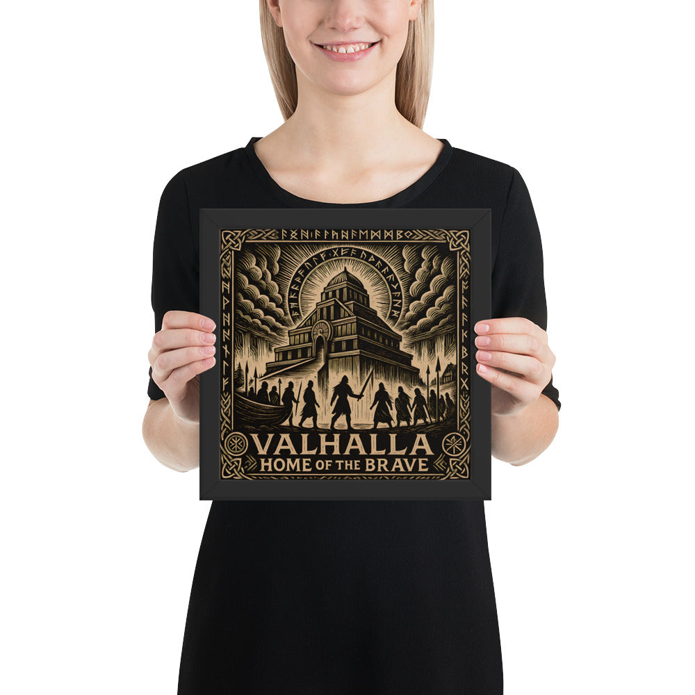 Viking Valhalla wall art symbolizing honor, bravery, and the afterlife of warriors