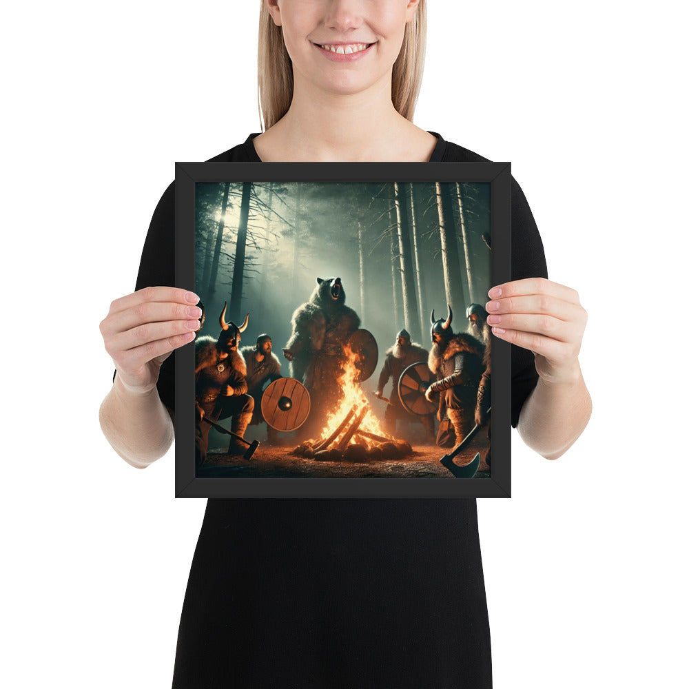 Berserker Viking wall decor inspired by Norse warrior initiation ritual