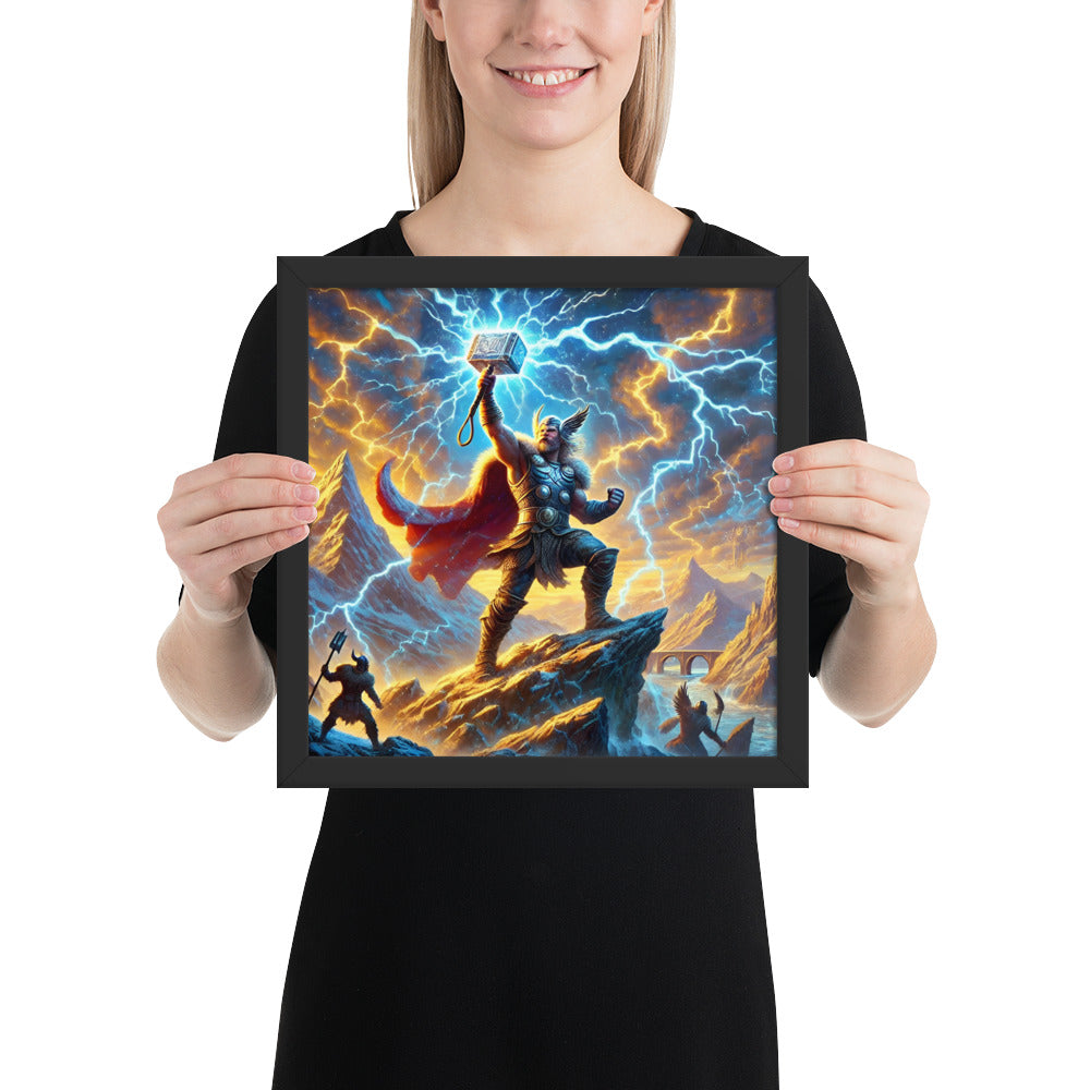 Thor thunder god wall art symbolizing strength and protection