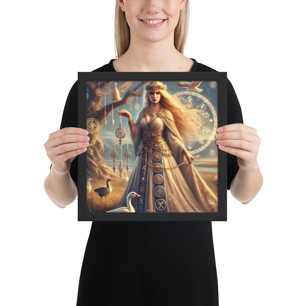 Nordic goddess wall decor inspired by Frigg guardian of destiny and family