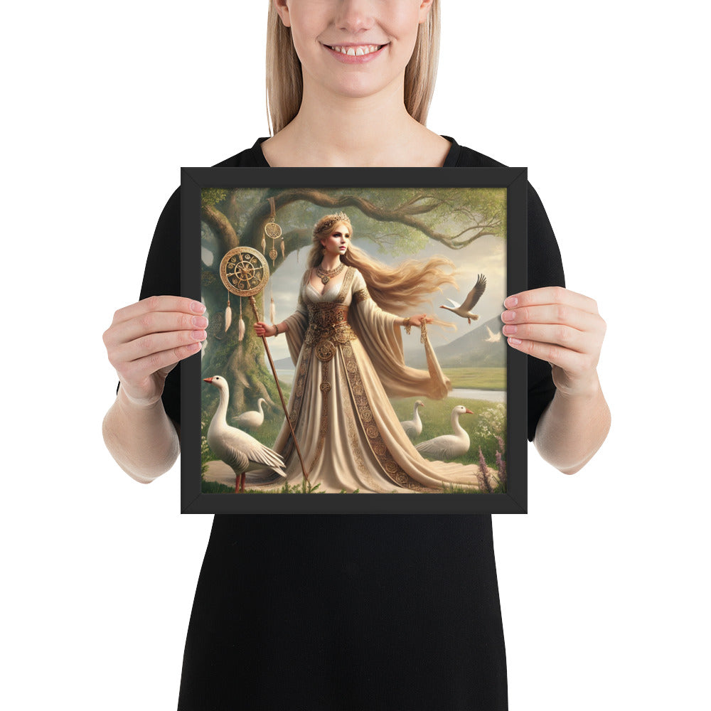 Nordic goddess wall decor inspired by Frigg guardian of hearth and home