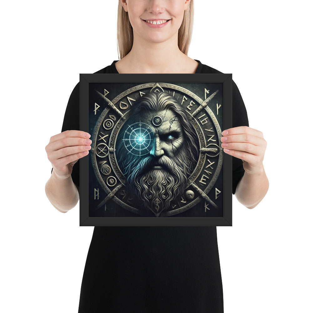 Norse mythology wall art portraying Odin as bearer of hidden knowledge