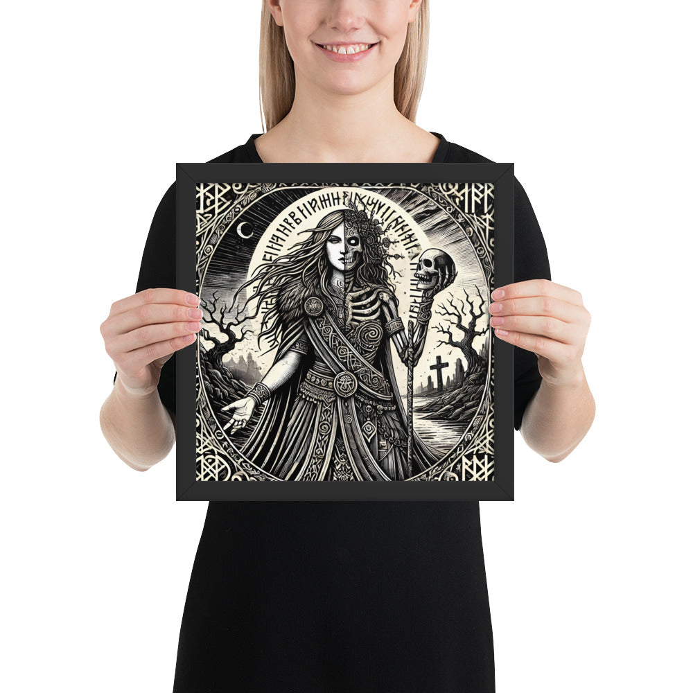 Gothic Norse wall art inspired by Helheim and the goddess Hel