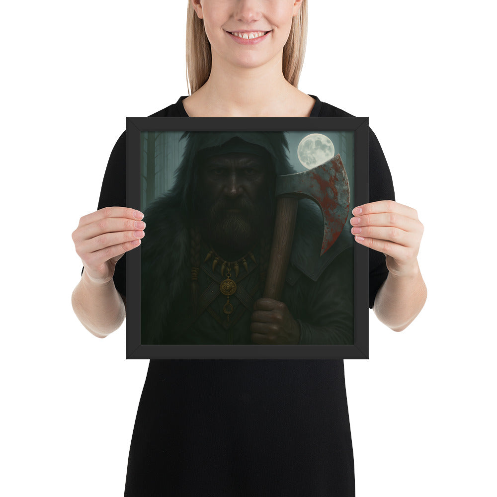 Viking berserker wall art inspired by ancient Germanic night warriors and psychological warfare