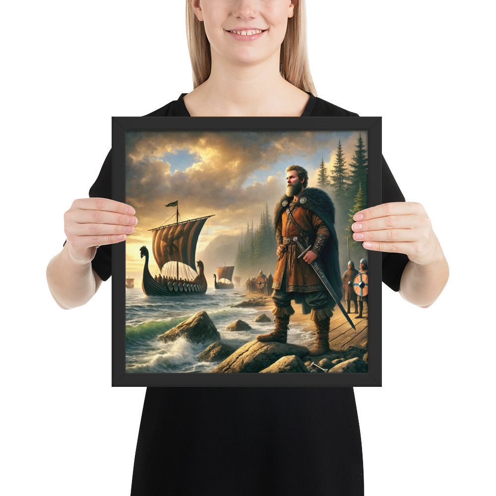 Viking exploration art print inspired by Leif Erikson’s voyage to the New World