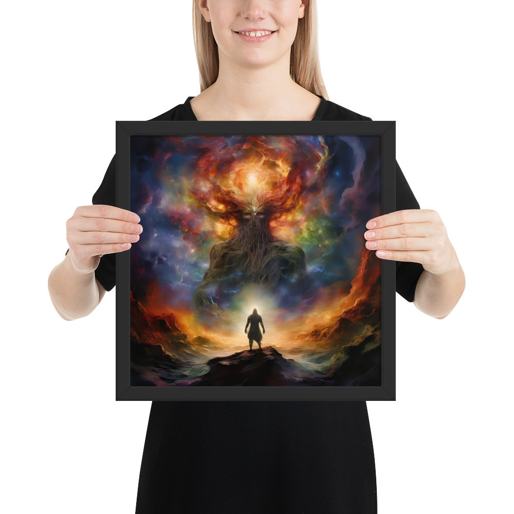Framed Viking mythology print of Ymir, first being of the cosmos