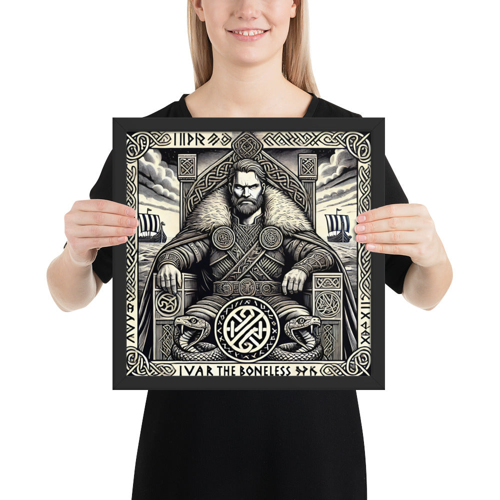 Norse mythology wall art portraying Ivar the Boneless as a strategist of the Great Heathen Army