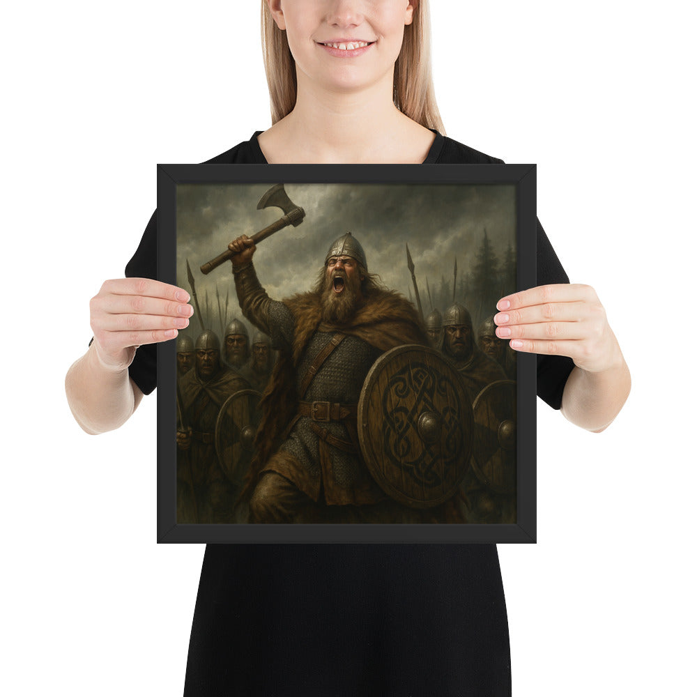 Epic Viking wall art illustrating the last stand of Harald Hardrada in 1066