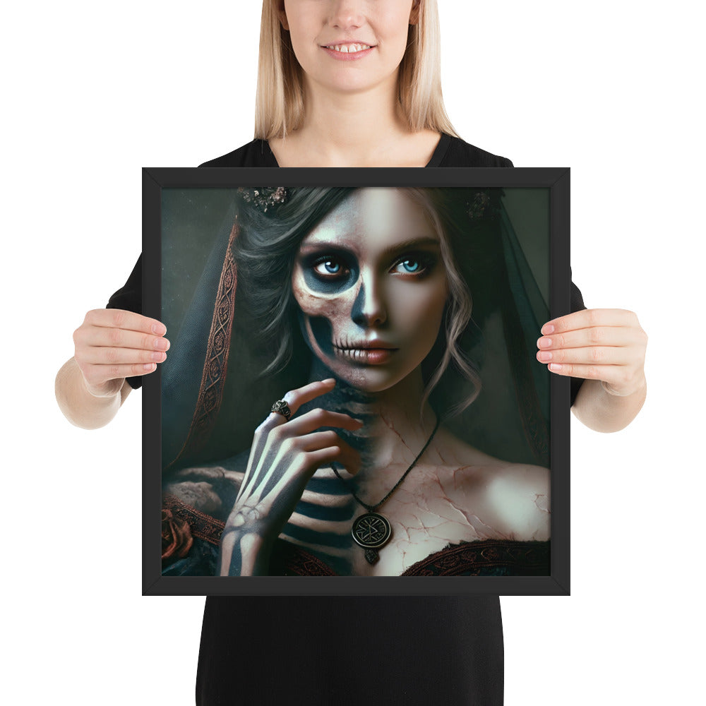 Norse mythology Hel artwork depicting goddess of Helheim in split visage