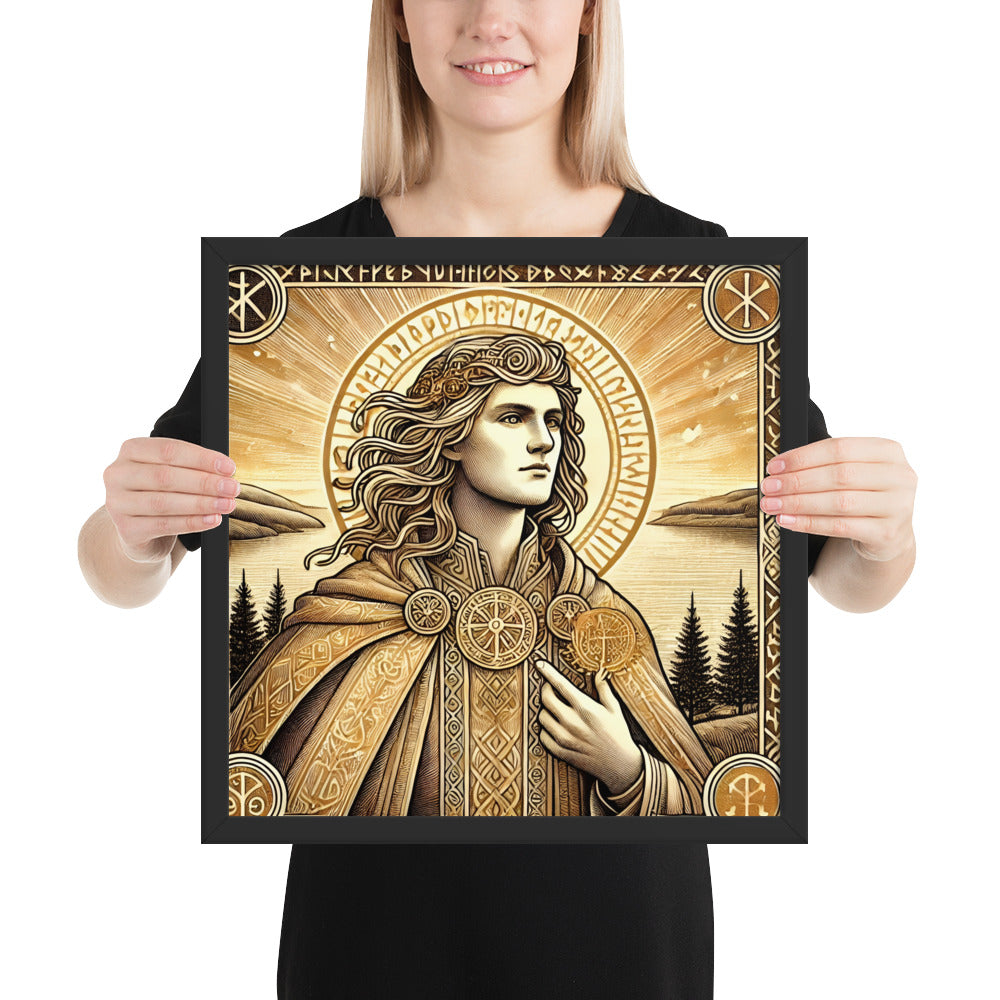 Balder Norse mythology wall art showing god of light and purity