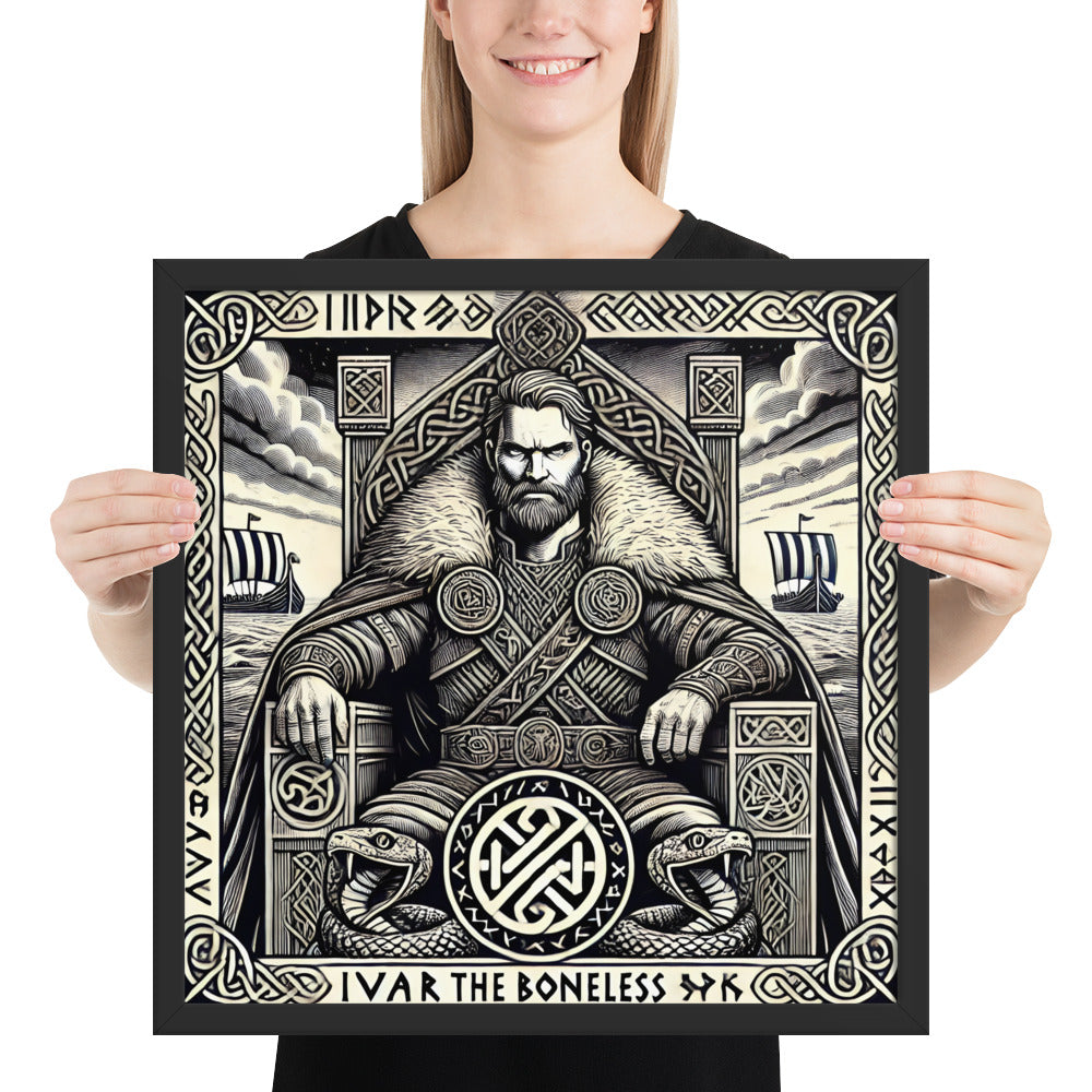 Norse history artwork of Ivar the Boneless, son of Ragnar Lodbrok, Viking leader illustration