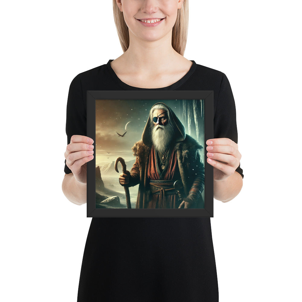 Nordic mythology wall decor portraying Odin the Wanderer on his endless path