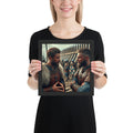 Historical Viking council art print representing foresight and authority