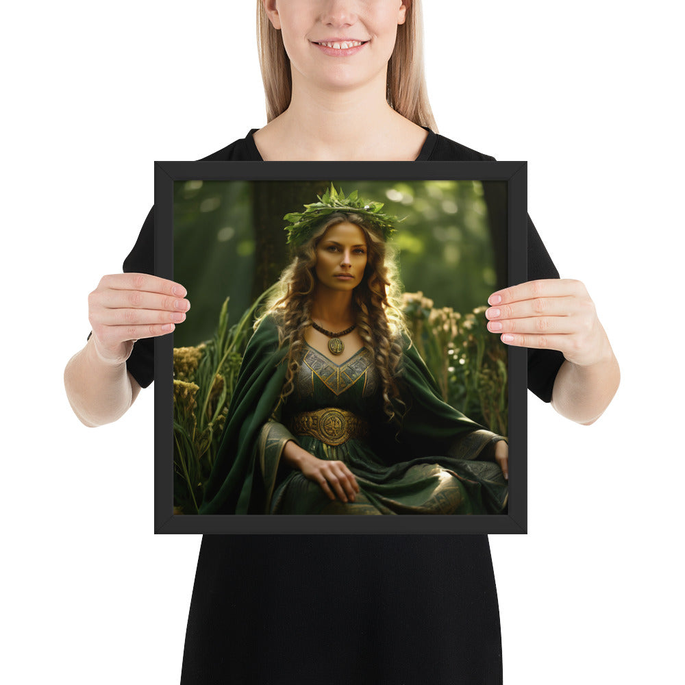 Divine feminine wall art portraying Nerthus as symbol of renewal and balance