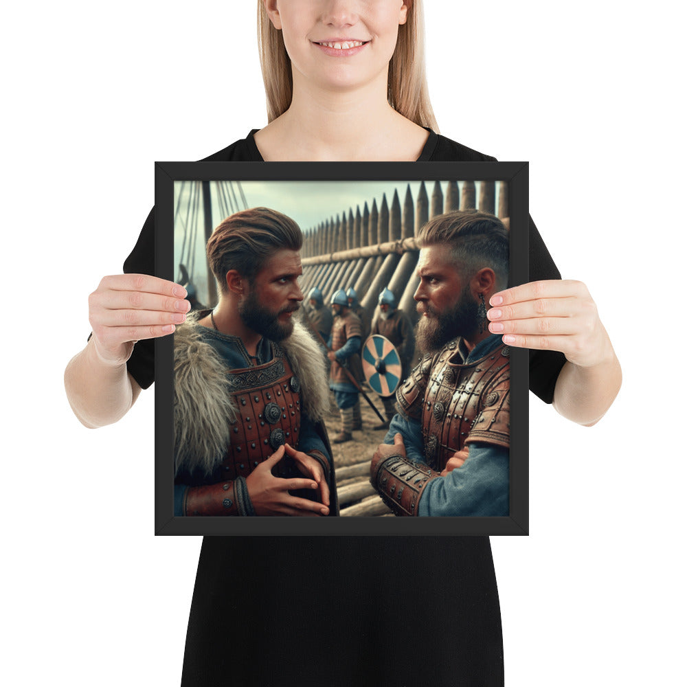 Norse council scene wall art inspired by Viking governance and tradition